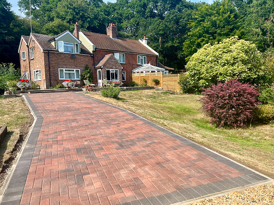 Large Block Paved Driveway